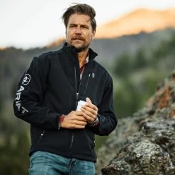 Ariat Logo Men Black 2.0 Soft-Shell Jacket