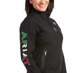 Ariat Classic Team Softshell MEXICO Jacket (BLACK) -Guadalajara Western Wear 10031428 01
