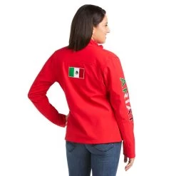 Ariat Classic Team Softshell MEXICO Jacket (RED) -Guadalajara Western Wear 10033526 back