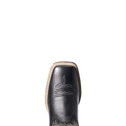 Ariat Black Women Round Up Remuda Wide Square Toe Western Boot -Guadalajara Western Wear 10034024 toe