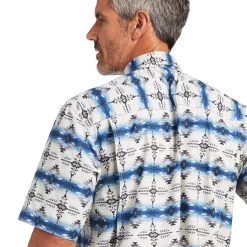 Ariat Ventek Twilight Blue Serape Classic Short Sleeve Shirt -Guadalajara Western Wear 10039447 01