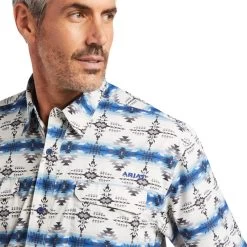 Ariat Ventek Twilight Blue Serape Classic Short Sleeve Shirt -Guadalajara Western Wear 10039447 02