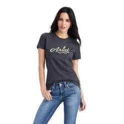 Ariat Wheat Script Tee -Guadalajara Western Wear 10042722 front