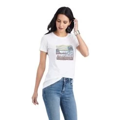 Ariat Monument Sunset T-Shirt -Guadalajara Western Wear 10042727 Ariat Womens Ariat Monument Sun Short Sleeve Tshirt Tee Kowear 01 11063