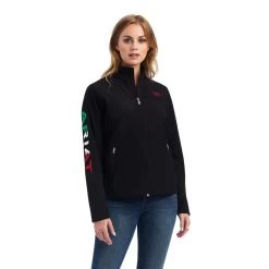 Ariat Women Mexico Black Soft-shell Jacket (NEW) -Guadalajara Western Wear 10043057 front