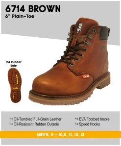 Cactus 6714 Brown Soft Toe Work Boot