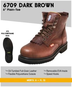 Cactus 6709 Dark Brown Soft Toe Work Boot