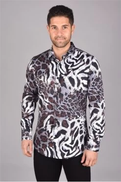 Platini Men's Long Sleeve Shirt - SJL7083 (Plus Size)