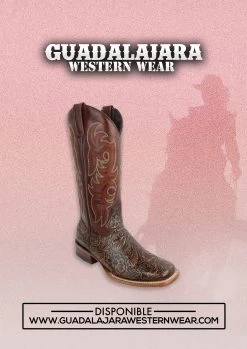 Reywelt Leather Tooled Print Square Toe Tall Cowgirl Boots -Guadalajara Western Wear 6 adds guadalajara western wear GDL 2019 5