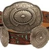 Ariat 1 1/4" Pierced Inlay Concho Belt -Guadalajara Western Wear 6161qMriAVL. AC UX569