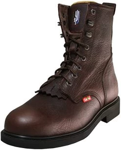Cactus Men's 8" 8730 Leather Kiltie Lacer Boot
