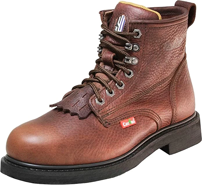 Cactus Men's 6" 6730 Dark Brown Kiltie Lacer Work Boots 3 Cactus Men's 6" 6730 Dark Brown Kiltie Lacer Work Boots