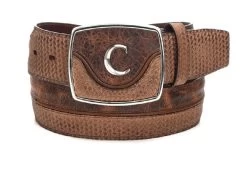 Cuadra Sand Modern Leather Belt