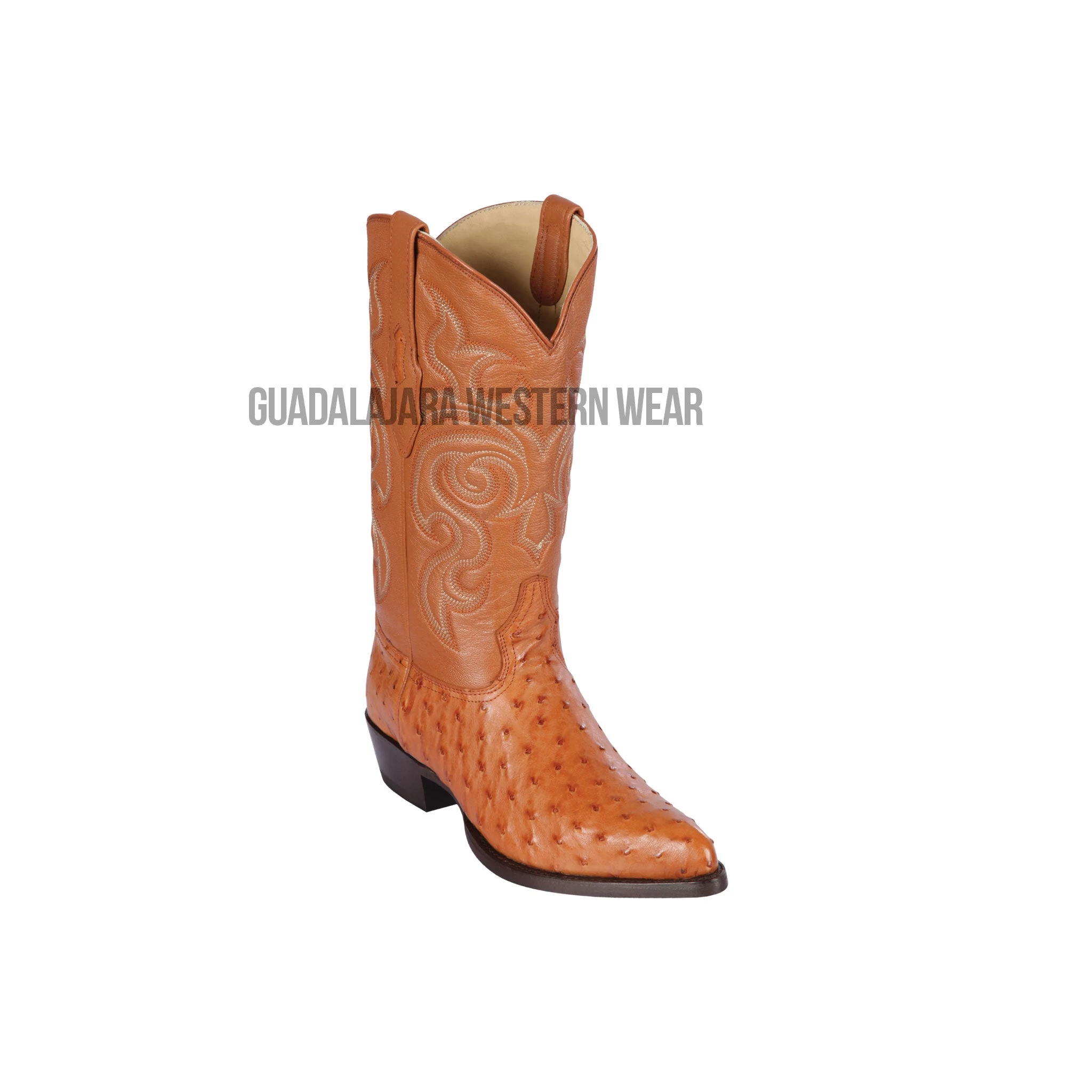 Los Altos Honey Ostrich J Toe Cowboy Boots 3 Los Altos Honey Ostrich J Toe Cowboy Boots