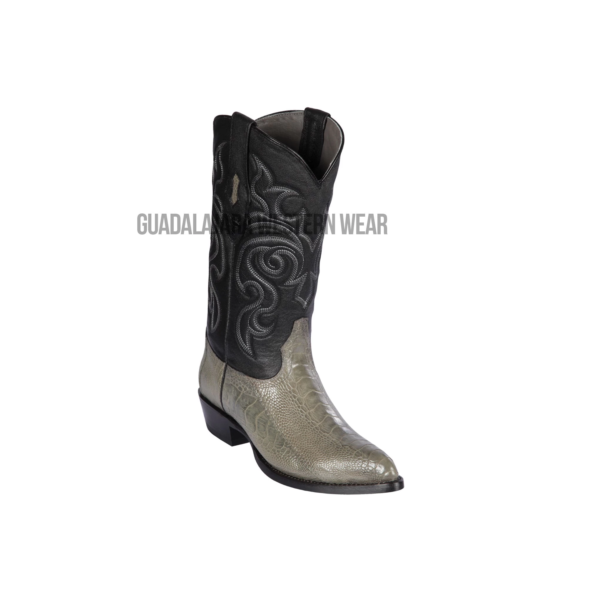 Los Altos Gray Ostrich Leg J Toe Cowboy Boots 3 Los Altos Gray Ostrich Leg J Toe Cowboy Boots