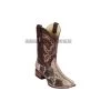 Los Altos Rustic Brown Python Wide Square Toe Cowboy Boots -Guadalajara Western Wear GDL 2 BOOTS WEBSITE 2020 33