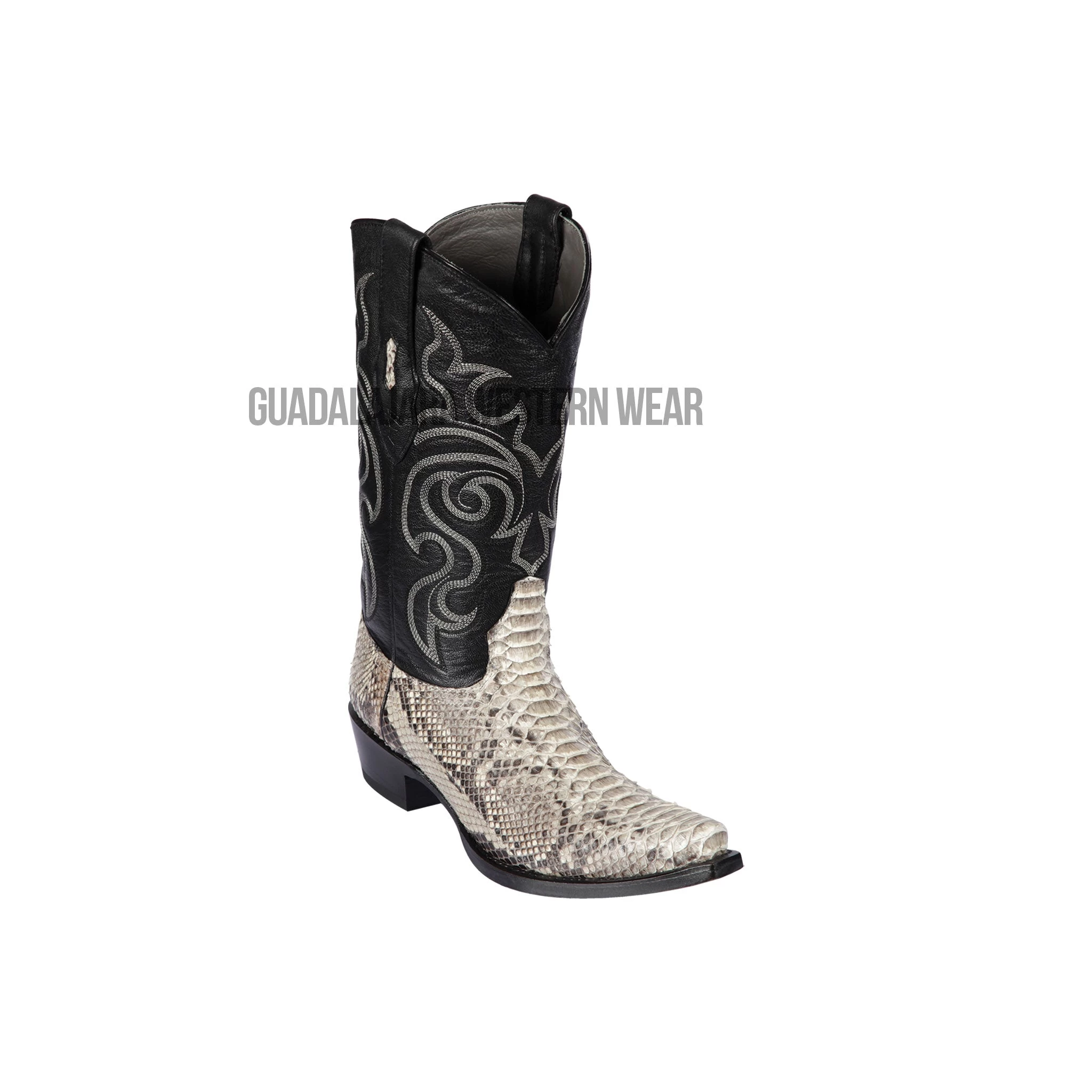 Los Altos Natural Python Snip Toe Cowboy Boots 3 Los Altos Natural Python Snip Toe Cowboy Boots