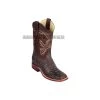 Los Altos Brown Greasy Finish Caiman Hornback Wide Square Toe Cowboy Boots -Guadalajara Western Wear GDL 2 BOOTS WEBSITE 2020 5