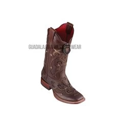 Los Altos Sanded Brown Teju Wide Square Toe Women Western Boot