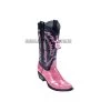 Los Altos Pink Eel Women Snip Toe Western Boot