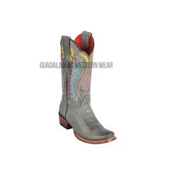 Los Altos Rustic Black Vintage Dubai Toe Women Western Boot