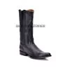 Cuadra Black Deer With Side Zipper Semi Oval Toe Cowboy Boots -Guadalajara Western Wear GDL 4 MAY BOOTS WEBSITE FINAL 2020 40
