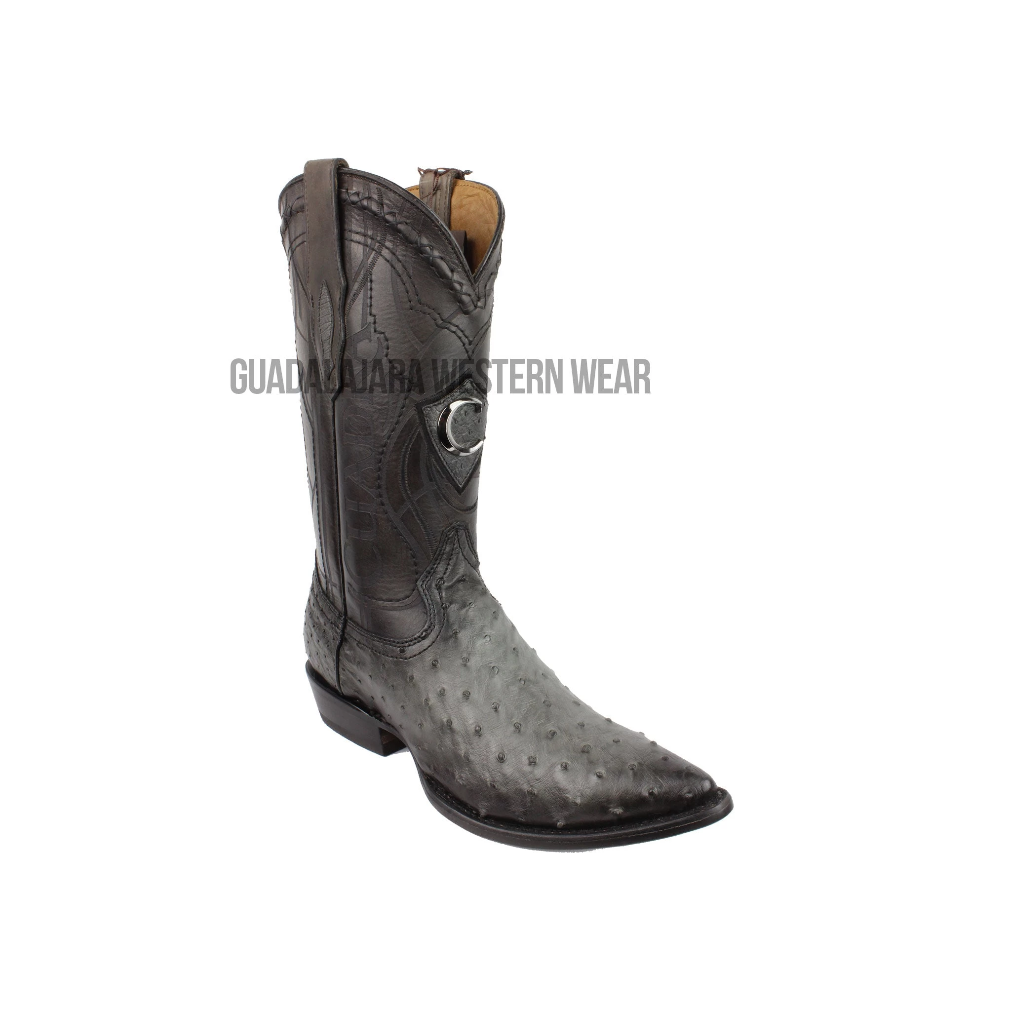 Cuadra Ostrich Flame Gray J Toe Cowboy Boots 3 Cuadra Ostrich Flame Gray J Toe Cowboy Boots