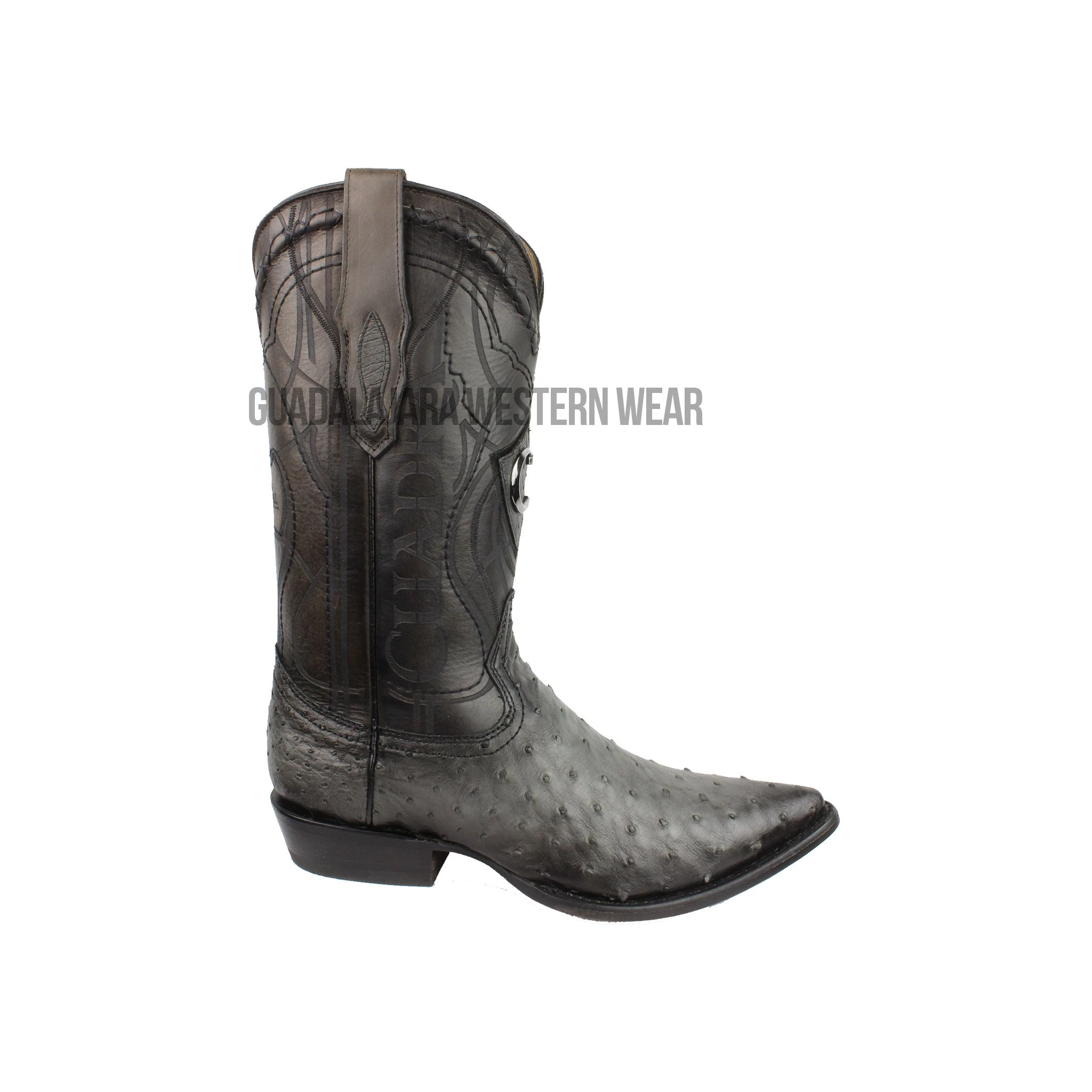 Cuadra Ostrich Flame Gray J Toe Cowboy Boots 4 Cuadra Ostrich Flame Gray J Toe Cowboy Boots - Image 2