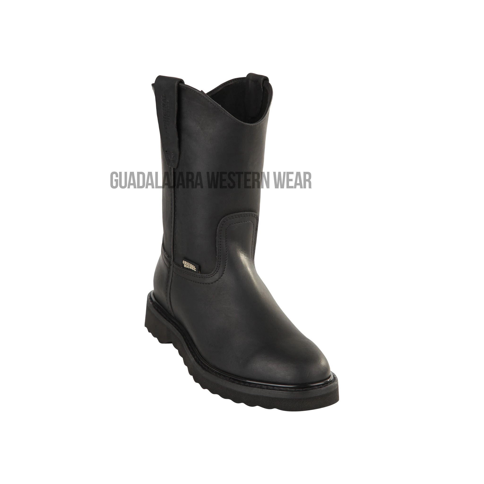 Original Michel Boots Men's Pull On Work Boot Black Soft Toe 3 Original Michel Boots Men's Pull On Work Boot Black Soft Toe