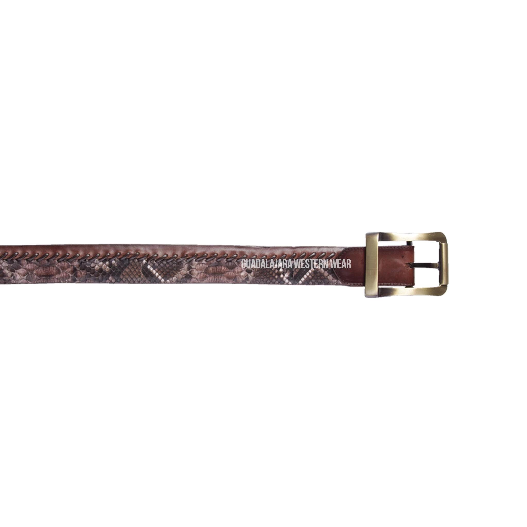 Los Altos Rustic Brown Python Casual Belt 3 Los Altos Rustic Brown Python Casual Belt