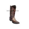 Los Altos Rustic Brown Python & Deer European Square Toe Cowboy Boots -Guadalajara Western Wear GDL JAN 2 BOOTS WEBSITE 2020 100