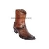 Los Altos Faded Brown Caiman Belly European Square Toe Ankle Boot -Guadalajara Western Wear GDL JAN 2 BOOTS WEBSITE 2020 109