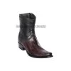 Los Altos Black Cherry Ostrich Leg European Square Toe Ankle Boot -Guadalajara Western Wear GDL JAN 2 BOOTS WEBSITE 2020 125
