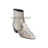 Los Altos Natural Python Round Toe Ankle Boot -Guadalajara Western Wear GDL JAN 2 BOOTS WEBSITE 2020 176