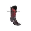 Los Altos Black Cherry Ostrich Leg European Square Toe Cowboy Boots -Guadalajara Western Wear GDL JAN 2 BOOTS WEBSITE 2020 35