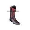 Los Altos Black Cherry Ostrich & Deer European Square Toe Cowboy Boots -Guadalajara Western Wear GDL JAN 2 BOOTS WEBSITE 2020 84