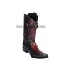 Los Altos Faded Burgundy Ostrich Leg & Deer European Square Toe Cowboy Boots -Guadalajara Western Wear GDL JAN 2 BOOTS WEBSITE 2020 91