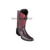 Los Altos Black Cherry Teju & Deer European Square Toe Cowboy Boots -Guadalajara Western Wear GDL JAN 2 BOOTS WEBSITE 2020 95