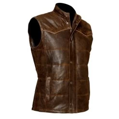 Cuadra Men's Lamb Vest Brown -Guadalajara Western Wear H104BOB BR 2T