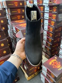 Los Altos Belmont Black Oval Toe Botin Charro -Guadalajara Western Wear IMG 0163
