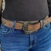 Nocona Brown Belt With Stones -Guadalajara Western Wear IMG 04472