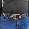 Nocona Brown Floral Belt -Guadalajara Western Wear IMG 0451