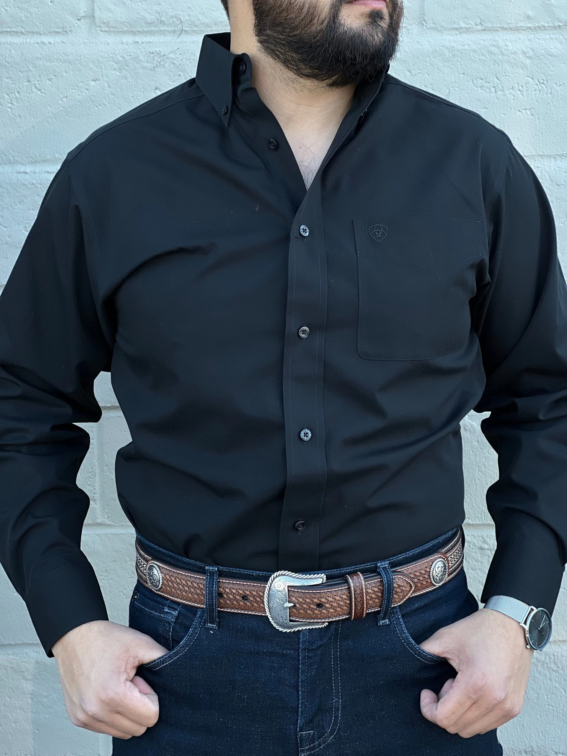 Ariat Solid Black Classic Fit Shirt 3 Ariat Solid Black Classic Fit Shirt