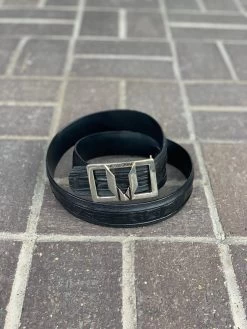 Vestigium Black Caiman Belly Casual Belt