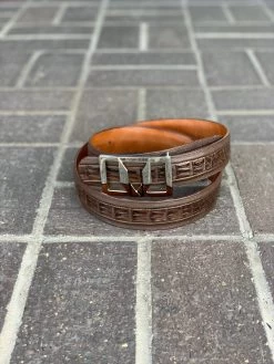 Vestigium Brown Caiman Belly Casual Belt