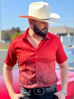 Platini Men's Digital Print Short Sleeve Shirt - FPS8636