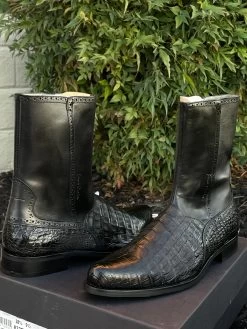 Cuadra Botin De Caiman - Black