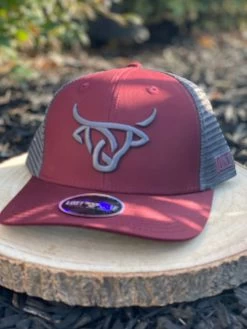 Lost Calf Cap - Charcoal/Burgandy