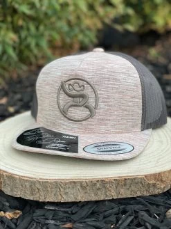 Hooey Roughy Strap Cap - Heather Brown/ Orange