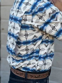 Ariat Ventek Twilight Blue Serape Classic Short Sleeve Shirt -Guadalajara Western Wear IMG 1049